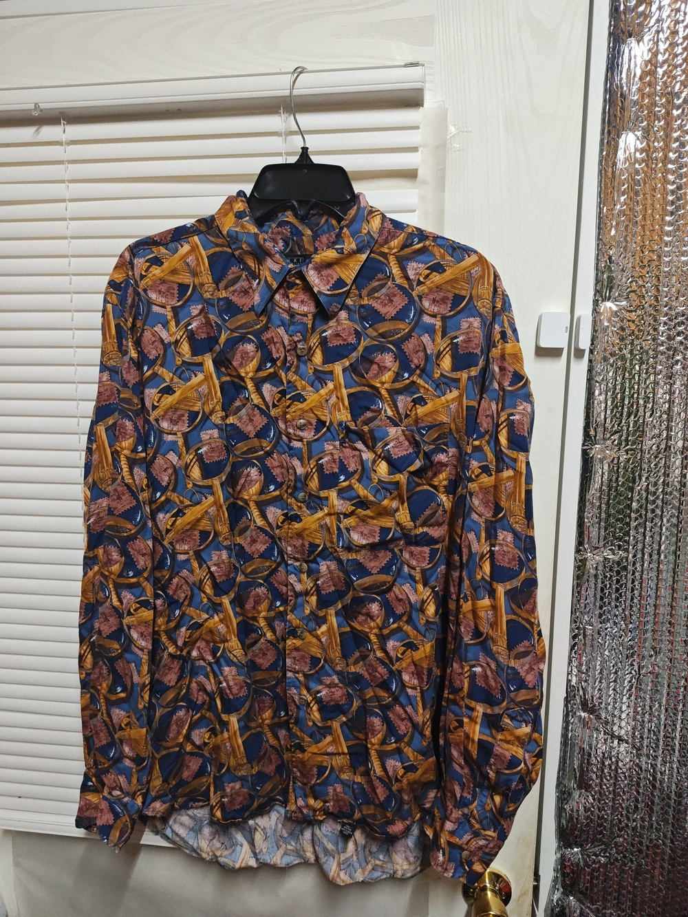 Ike Behar Multicolor Geometric Print Men's Button-Up Shirt